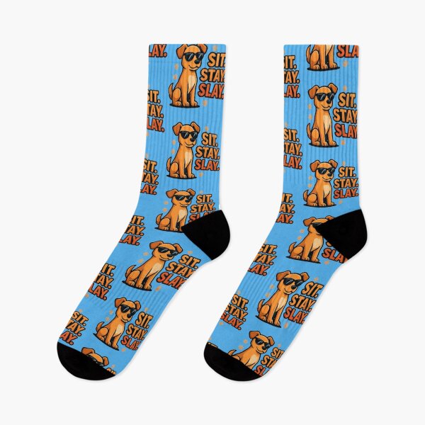 Item preview, Sit Stay Slay Dog Logo designed and sold by OwnYourMood.