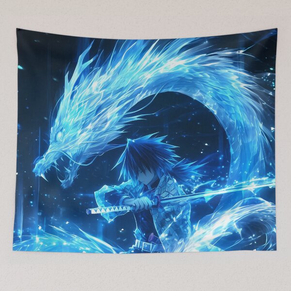 Item preview, Giyu Tomioka Demon Slayer Luminous Dragon Flow designed and sold by Tokyonomad.