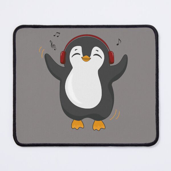 Item preview, Cute Dancing Penguin with Headphones – Happy Music Lover Cartoon designed and sold by Arts17N.
