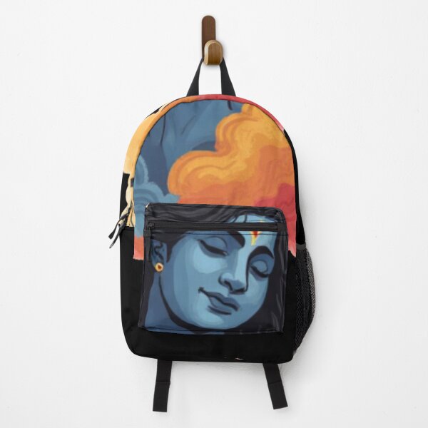 Item preview, Eternal Krishna Portrait with Vibrant Holi Colors designed and sold by Paramita Sen.