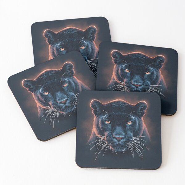Item preview, Midnight Panther – Neon Predator Art designed and sold by Kavya Art.