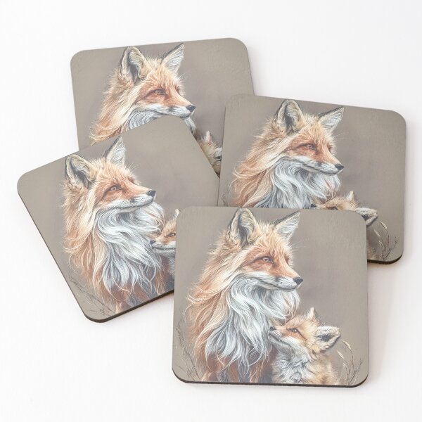 Item preview, Mother fox and her cub designed and sold by Brian Tarr.