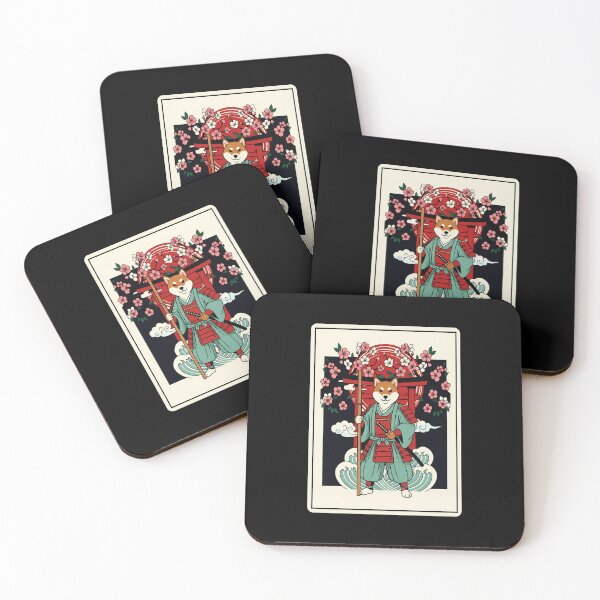 Item preview, Shiba Inu Samurai Japanese Cherry Blossom Illustration designed and sold by JordynLadukeg65.