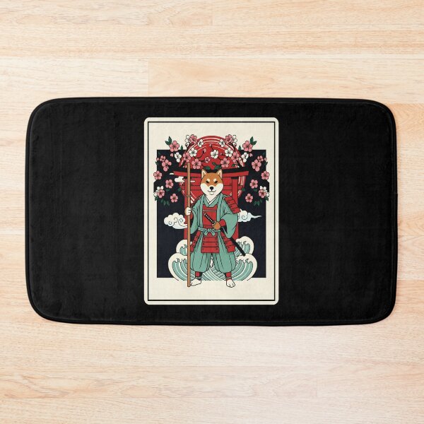 Item preview, Shiba Inu Samurai Japanese Cherry Blossom Illustration designed and sold by JordynLadukeg65.