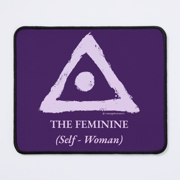 Item preview, Feminine - Neolithic Cipher - Self and Woman - Minimalist T-Shirt - #1 designed and sold by Message from Earth.