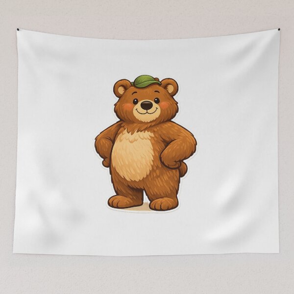 Item preview, Cute Cartoon Papa Bear Sticker - Earthy Colors, Family Gift designed and sold by MKreative Studio.