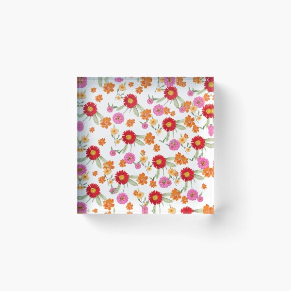 Item preview, Bold Watercolor Floral Seamless Pattern on Black Background designed and sold by Atlasoloji.