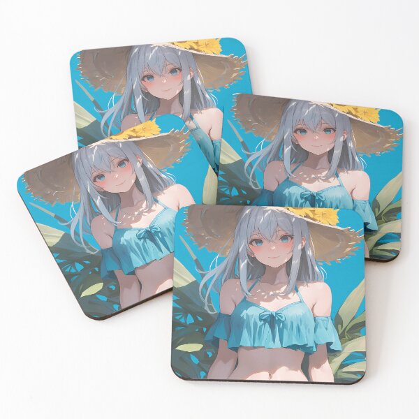 Item preview, Erika Itsumi Girls Und Panzer Sunflower Hat Tropical Blue designed and sold by Tokyonomad.