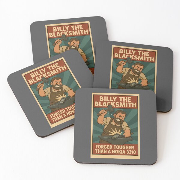 Item preview, Billy the Blacksmith Forging the Indestructible Nokia 3310 designed and sold by Hornace88studio .