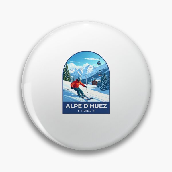 Item preview, Alpe d'Huez France Sticker Ski Resort designed and sold by TulipaGraphics.
