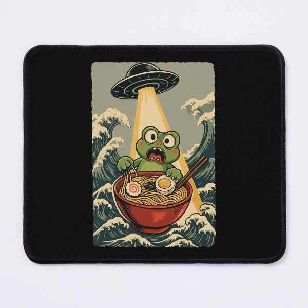 Item preview, Frog Ramen UFO Japanese Wave Funny Cute Food designed and sold by JEFDodsonArt.