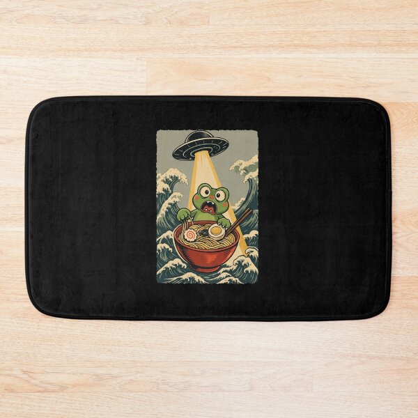 Item preview, Frog Ramen UFO Japanese Wave Funny Cute Food  designed and sold by JEFDodsonArt.
