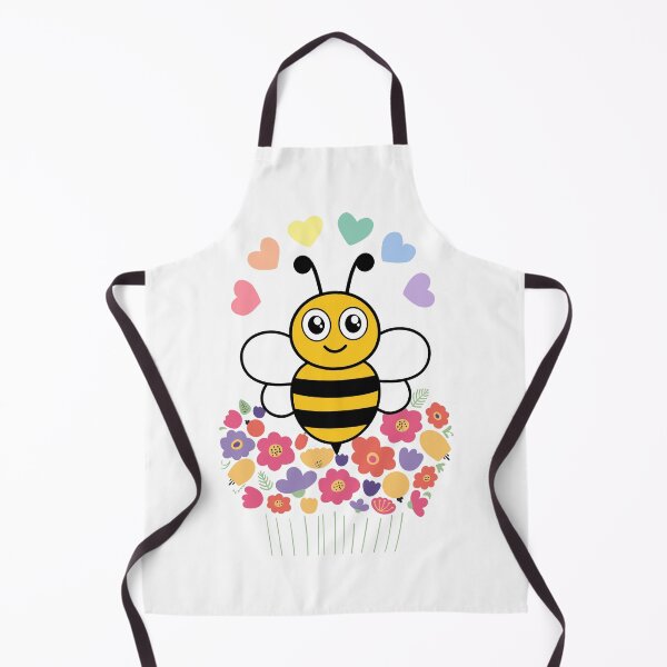 Item preview, Bee on Flower Bouquet - Cute Cartoon Bee with Heart Halo designed and sold by Love3Happy.