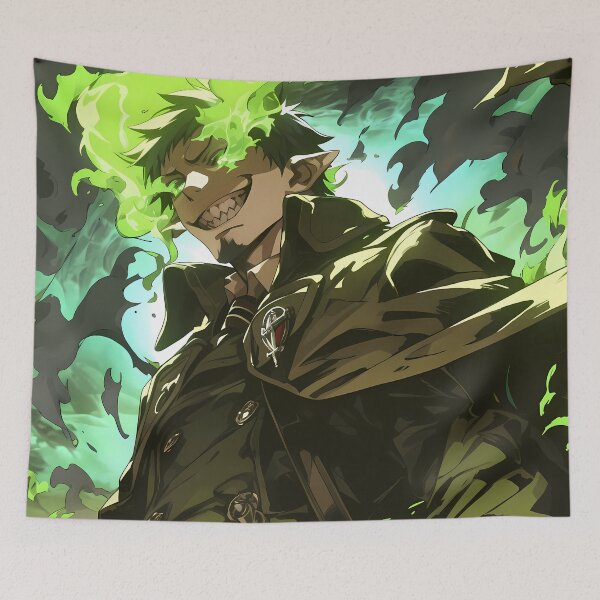 Item preview, Amaimon Blue Exorcist Wild Green Fire Aura designed and sold by Tokyonomad.