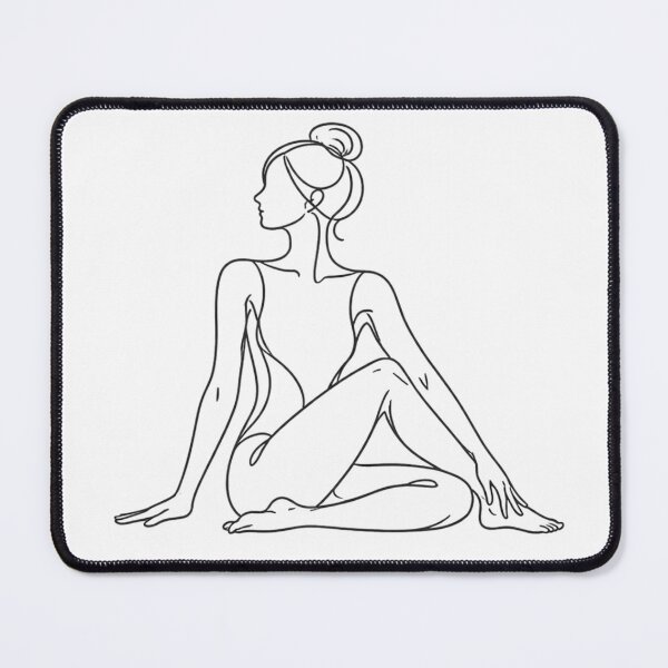 Item preview, Seated Twist Yoga One Line Art designed and sold by BlairWynne.