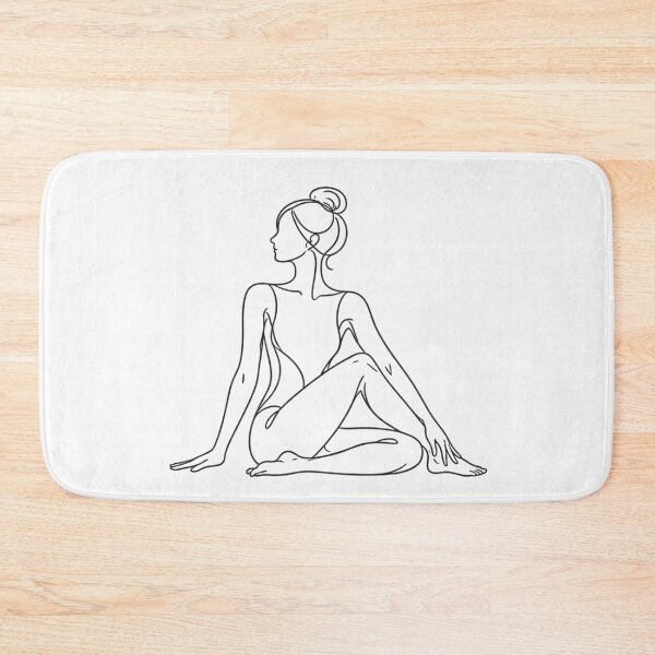 Item preview, Seated Twist Yoga One Line Art designed and sold by BlairWynne.