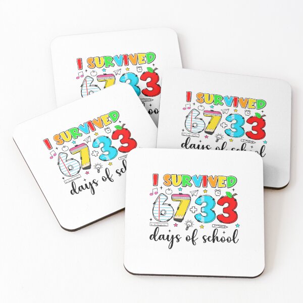 Item preview, I Survived 67+33 Days of School Colorful Kids Doodle designed and sold by gladysenglish.