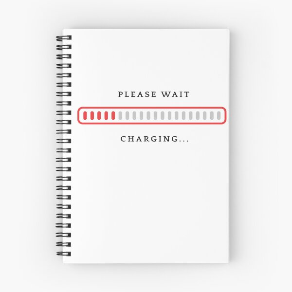 Item preview, Charging… Please Wait | Low Social Battery | Introvert Minimal Aesthetic (Light Version) designed and sold by NeonGrain.