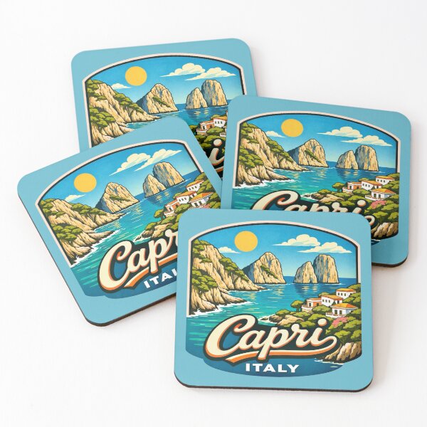 Item preview, Capri, Italy - Faraglioni Coastal Cliffs designed and sold by Myra365Art.