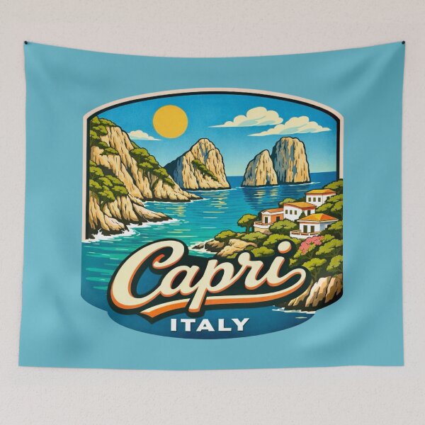 Item preview, Capri, Italy - Faraglioni Coastal Cliffs designed and sold by Myra365Art.