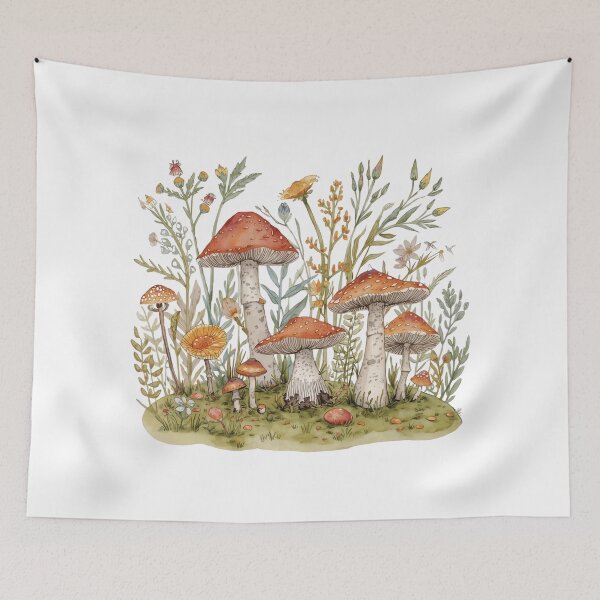 Item preview, Amanita and Wildflowers  designed and sold by uunaa.
