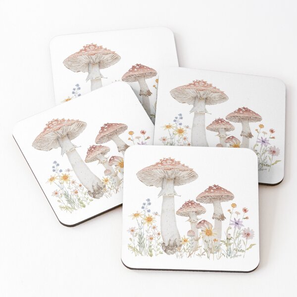 Item preview, Amanita and flowers  designed and sold by uunaa.