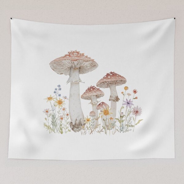 Item preview, Amanita and flowers  designed and sold by uunaa.