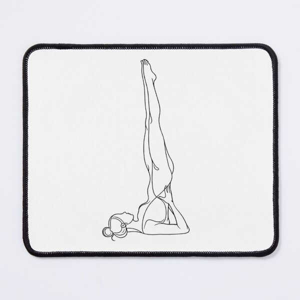 Item preview, Shoulder Stand Yoga One Line Art designed and sold by BlairWynne.