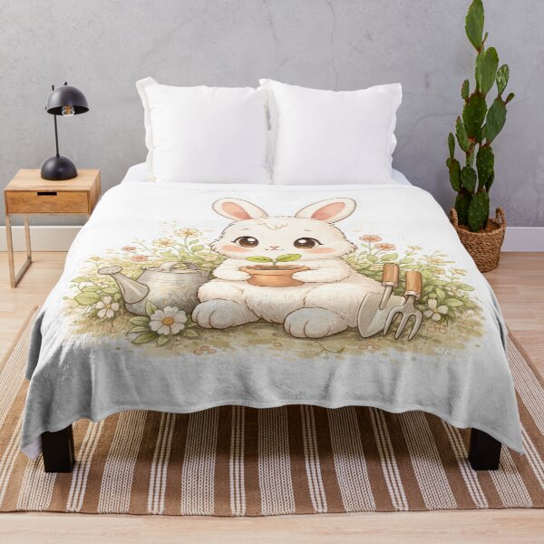 Item preview, Cottagecore Garden Bunny Cute Nature Aesthetic Design designed and sold by Sadia Jannat.