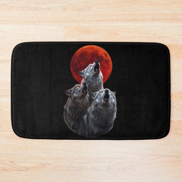 Item preview, Three Wolves Howling Blood Moon — Wolf Lover Gift designed and sold by Zippy Creation.