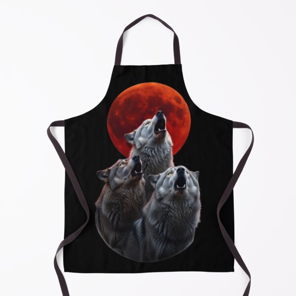 Item preview, Three Wolves Howling Blood Moon — Wolf Lover Gift designed and sold by Zippy Creation.