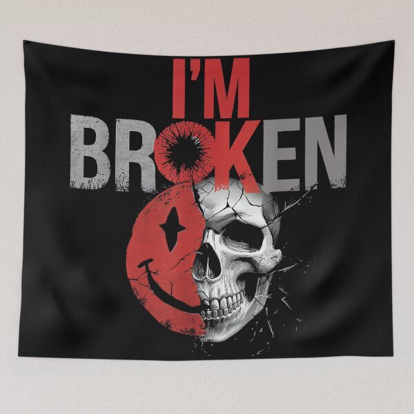 Item preview, I'm Ok I'm Broken Tshirt Invisible Illness Mental Health designed and sold by CherylCGarrison.