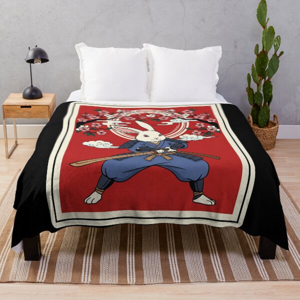 Item preview, Samurai Bunny Cherry Blossom Japanese Style Warrior Illustration designed and sold by JordynLadukeg65.