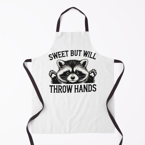 Item preview, Sweet But Will Throw Hands Raccoon Lover Wildlife Humor designed and sold by StickChic.