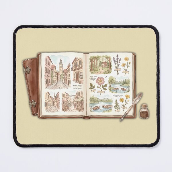 Item preview, Vintage Travel Journal Scrapbook Watercolor Memories designed and sold by After-Static.