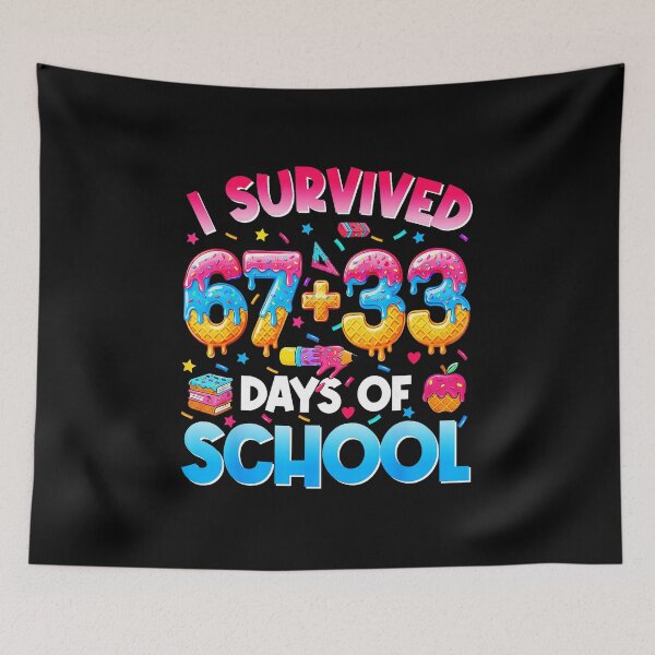 Item preview, I Survived 67 33 Days of School Colorful Funny  designed and sold by gladysenglish.