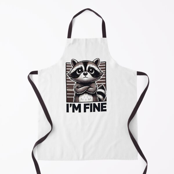 Item preview, I'm Fine Raccoon Sarcasm Humor Animal Lover designed and sold by StickChic.