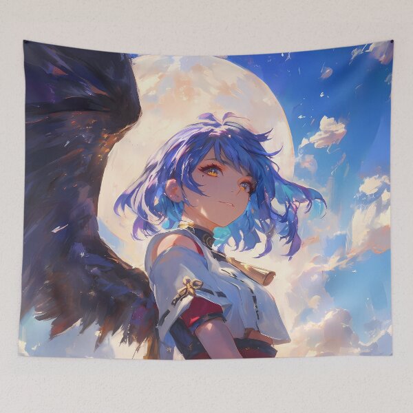 Item preview, Kujou Sara Genshin Impact Electro Wings Moonlit Meadow designed and sold by Tokyonomad.