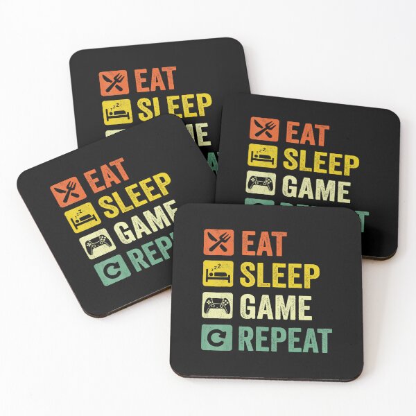 Item preview, Eat Sleep Game Repeat Minimal Gamer Lifestyle Quote designed and sold by FGTV2021.