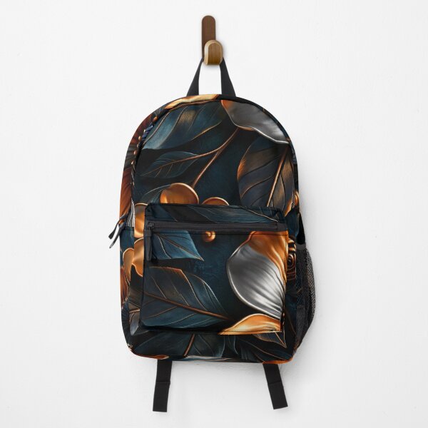 Item preview, Copper and Silver Floral Luxury Botanical Print designed and sold by Kaleidoscope Print.