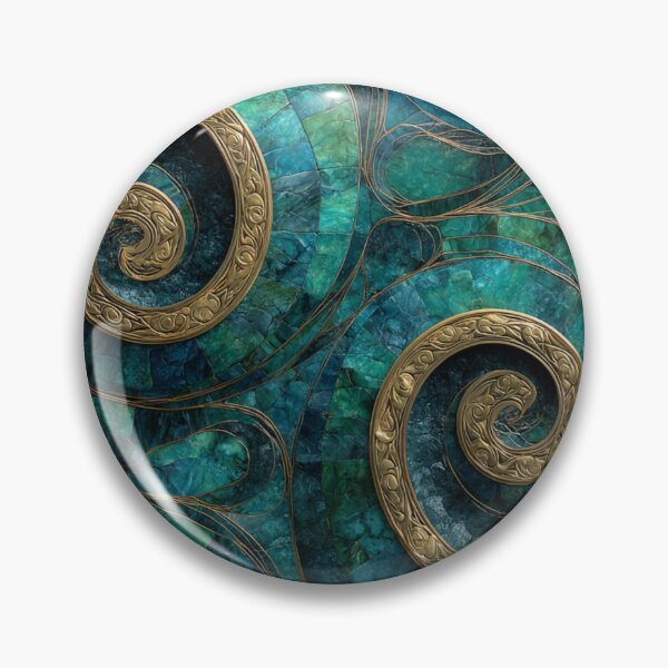 Item preview, New Zealand Māori Paua Pattern Koru Design 873 designed and sold by GrinGalore.