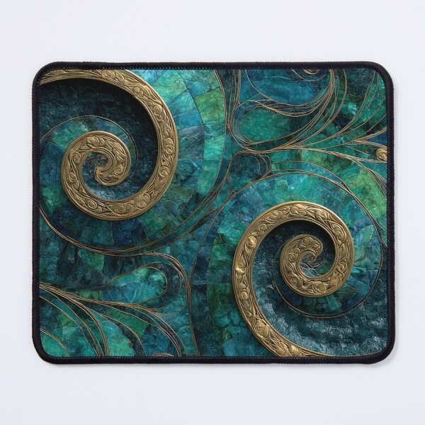 Item preview, New Zealand Māori Paua Pattern Koru Design 873 designed and sold by GrinGalore.