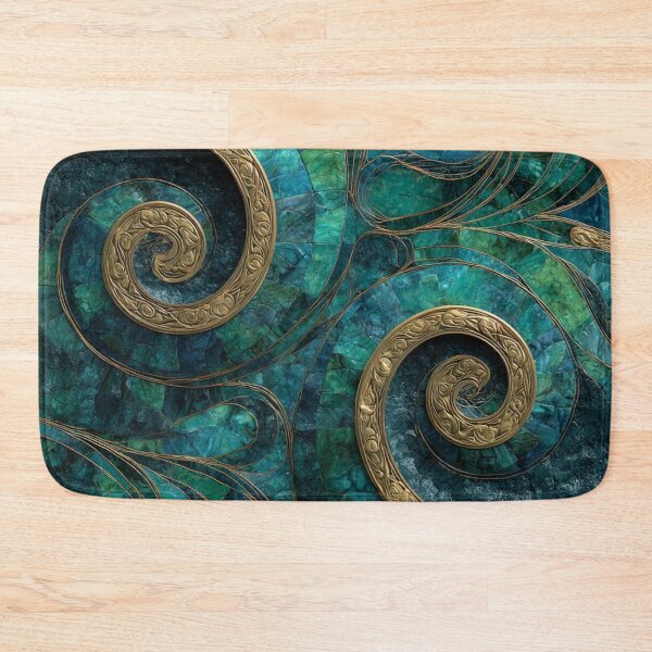 Item preview, New Zealand Māori Paua Pattern Koru Design 873 designed and sold by GrinGalore.
