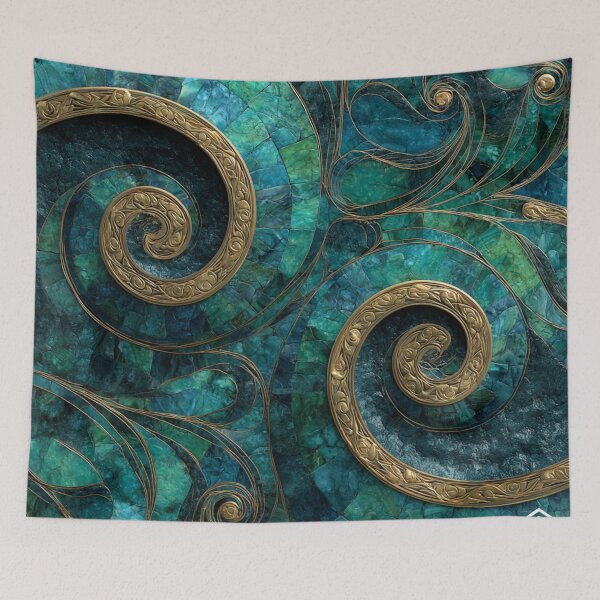 Item preview, New Zealand Māori Paua Pattern Koru Design 873 designed and sold by GrinGalore.
