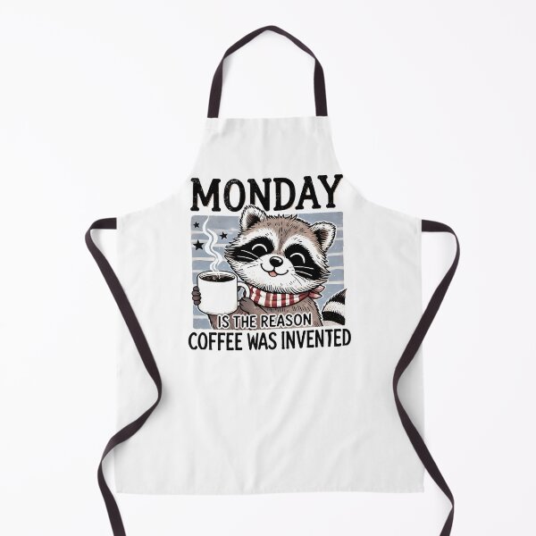 Item preview, Monday Is The Reason Coffee Was Invented Raccoon Lover Coffee Humor designed and sold by StickChic.
