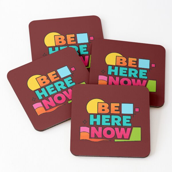 Item preview, Be Here Now | Retro Vibrant 90s Style Mindfulness Quote designed and sold by Far Out Goods.