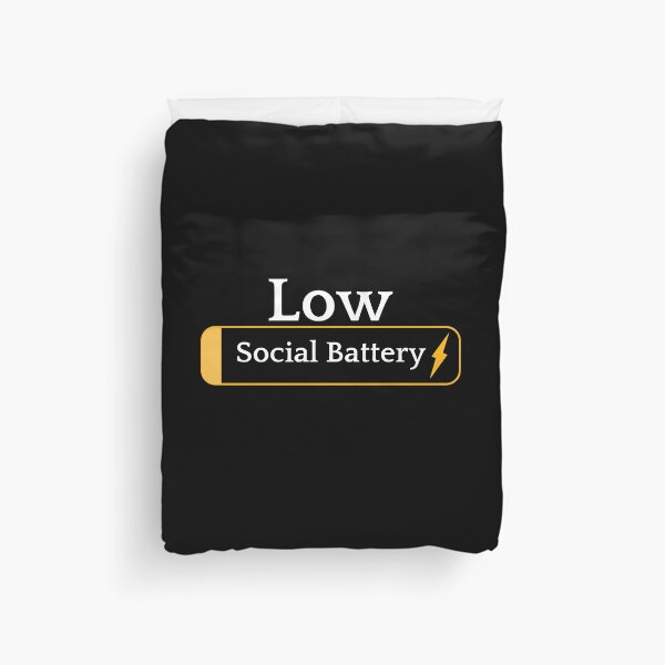 Item preview, Low Social Battery Funny Introvert Shirt with Battery Icon Minimal Design designed and sold by NeonGrain.