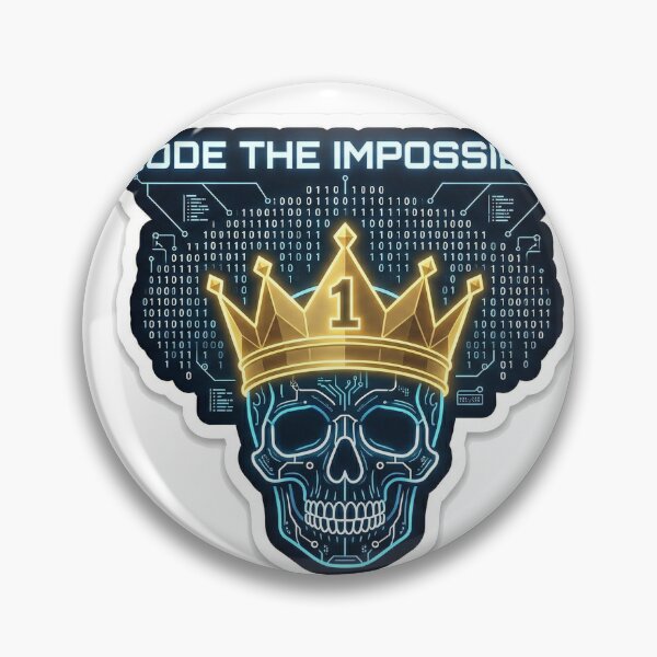Item preview, Cyberpunk Binary King - Code The Impossible Sticker designed and sold by Elefa30.