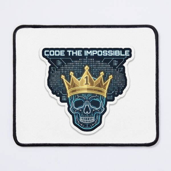 Item preview, Cyberpunk Binary King - Code The Impossible Sticker designed and sold by Elefa30.