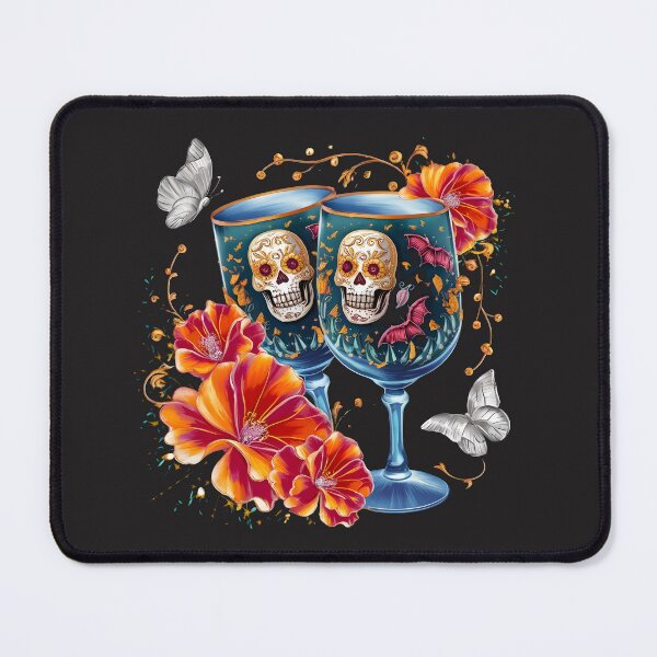 Item preview, Sugar Skull Wine Glasses | Gothic Fantasy Art designed and sold by madevdine.